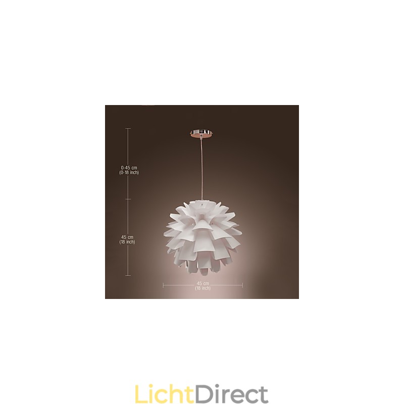 Moderne, eigentijdse retro schilderij hanglamp met wereldbol