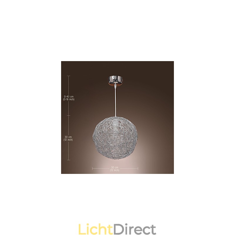 Moderne, eigentijdse Globe Mini-stijl Chromen hanglamp
