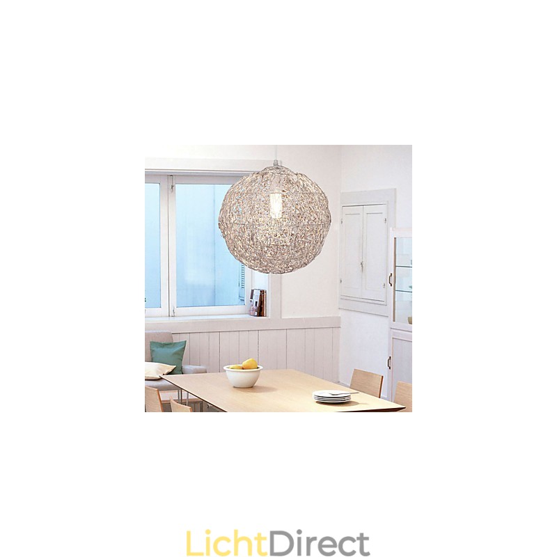 Moderne, eigentijdse Globe Mini-stijl Chromen hanglamp