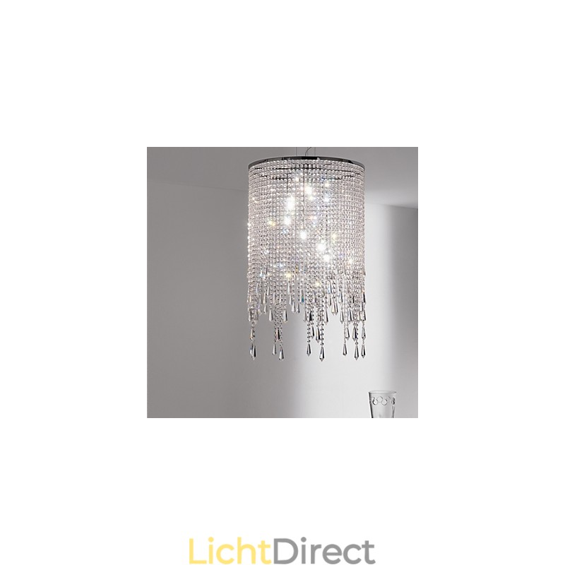 Moderne, eigentijdse kristallen metalen hanglamp