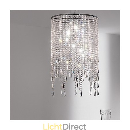 Moderne, eigentijdse kristallen metalen hanglamp Moderne, eigentijdse kristallen metalen hanglamp