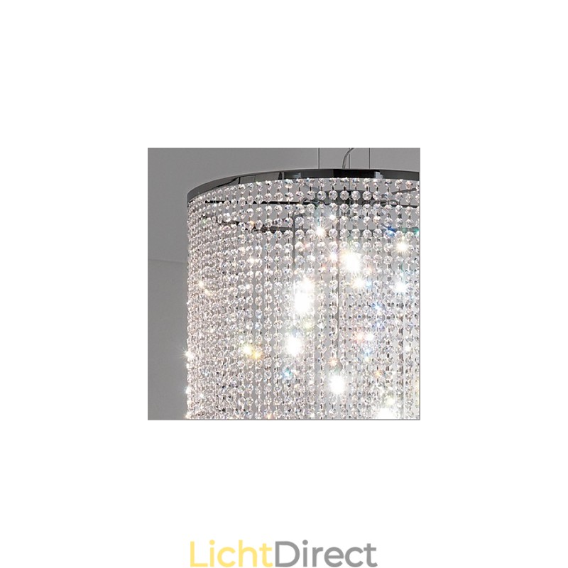 Moderne, eigentijdse kristallen metalen hanglamp