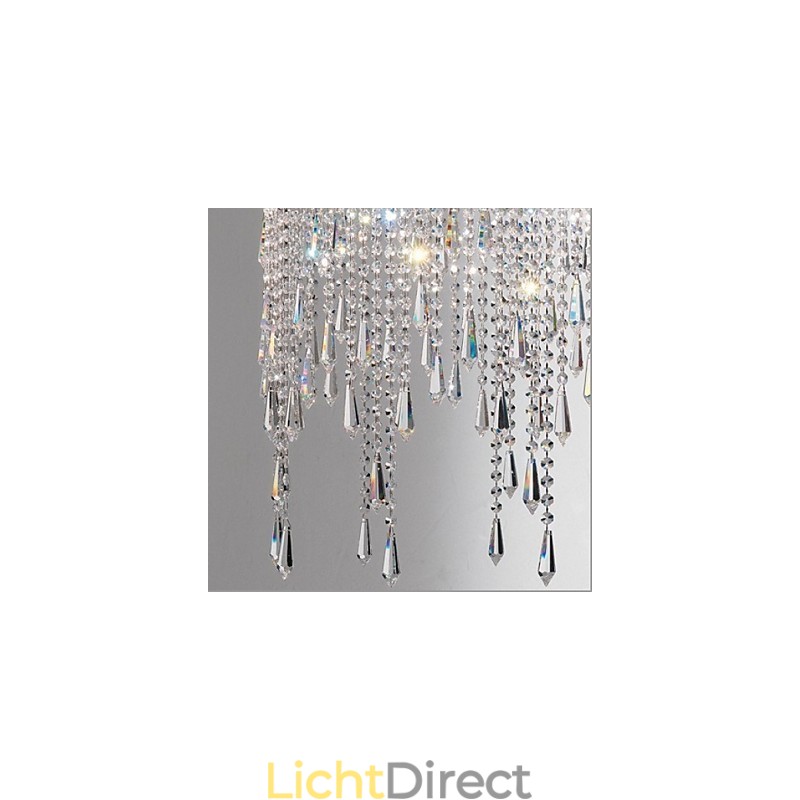 Moderne, eigentijdse kristallen metalen hanglamp