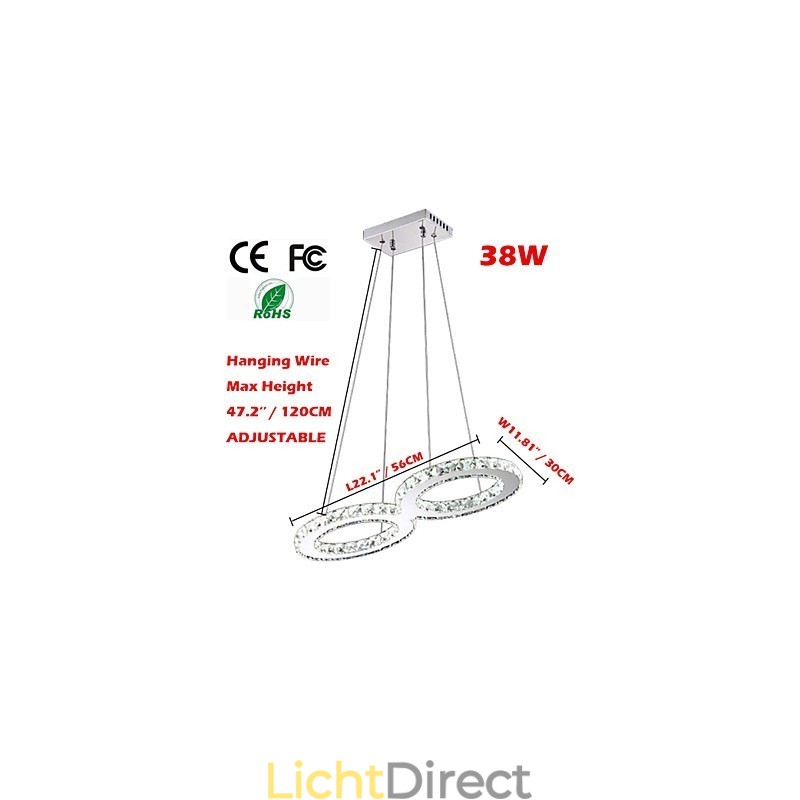 Kristallen plafond hanglamp kroonluchter verlichtingsarmaturen