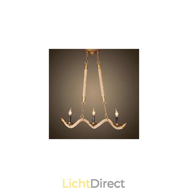 Traditionele klassieke rustieke lodge vintage retro landelijke antieke messing metalen hanglamp