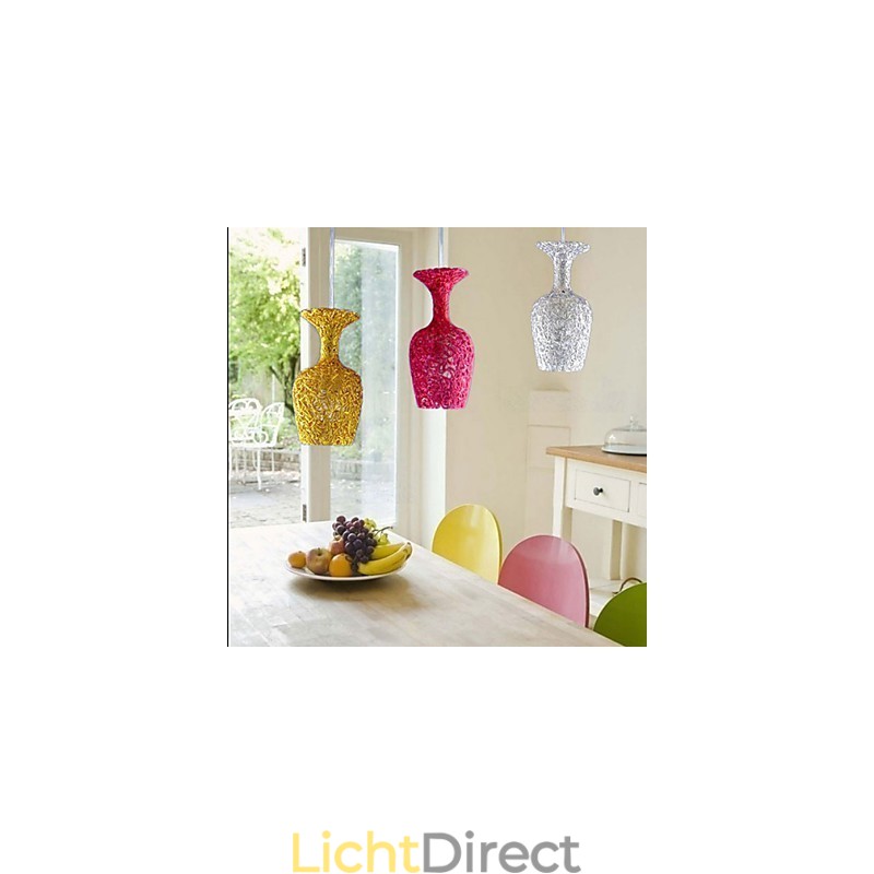 Geweven aluminium kroonluchter met driekoppige lamp Apple