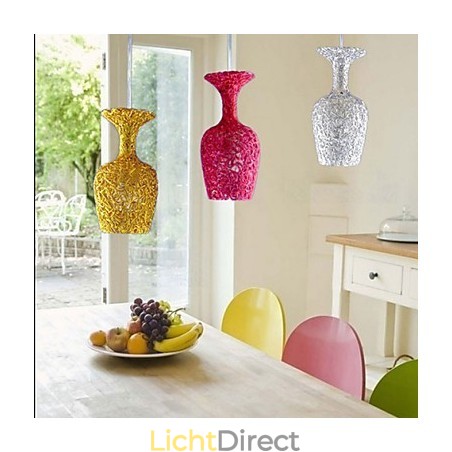 Geweven aluminium kroonluchter met driekoppige lamp Apple