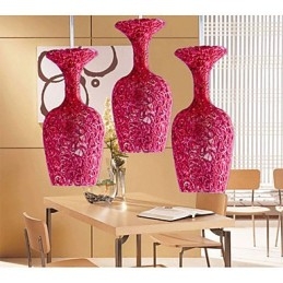 Geweven aluminium kroonluchter met driekoppige lamp Apple