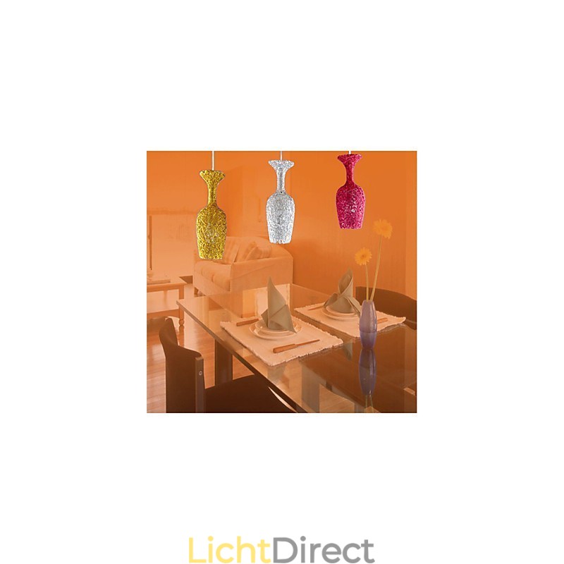 Geweven aluminium kroonluchter met driekoppige lamp Apple