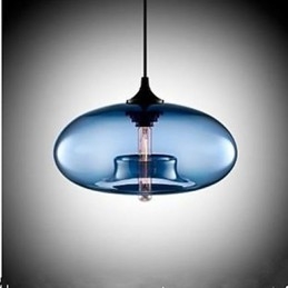 De ronde glazen kroonluchter