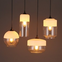 De Nordic Creative Stair Shop'S Art smeedijzeren glazen kroonluchterlamp
