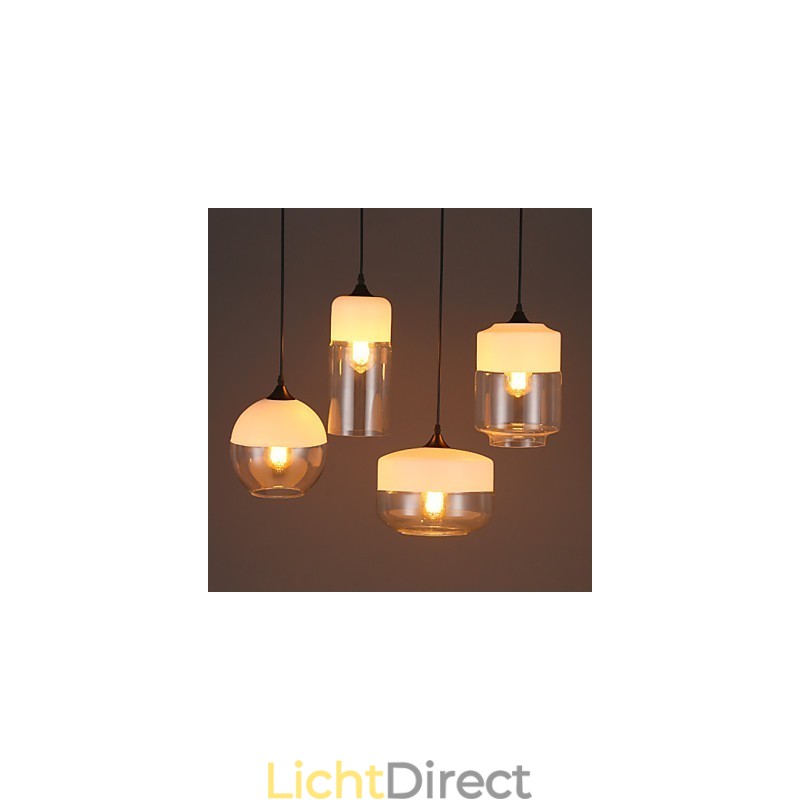 De Nordic Creative Stair Shop'S Art smeedijzeren glazen kroonluchterlamp
