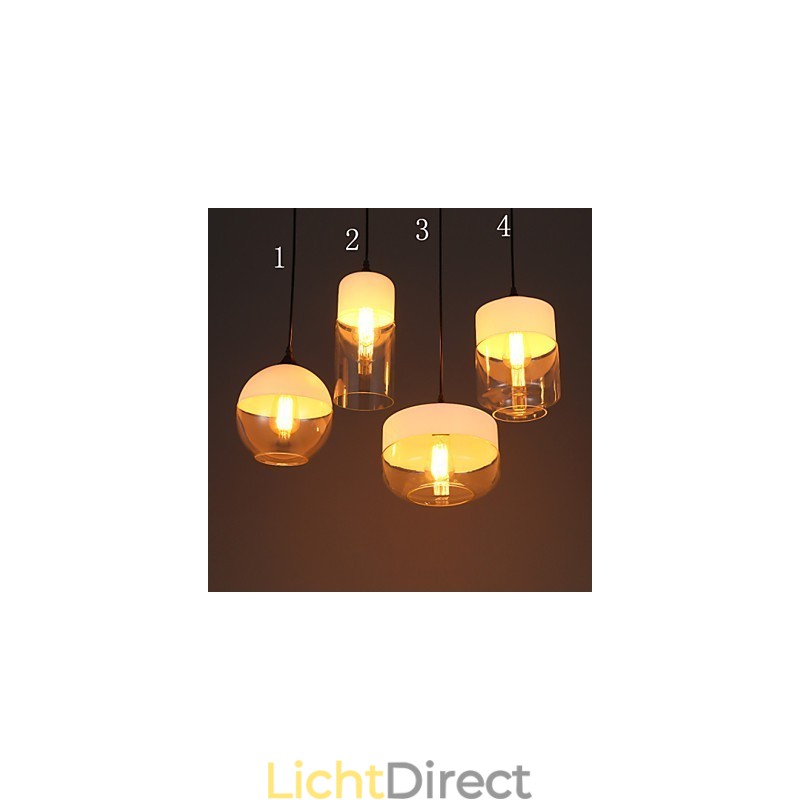 De Nordic Creative Stair Shop'S Art smeedijzeren glazen kroonluchterlamp