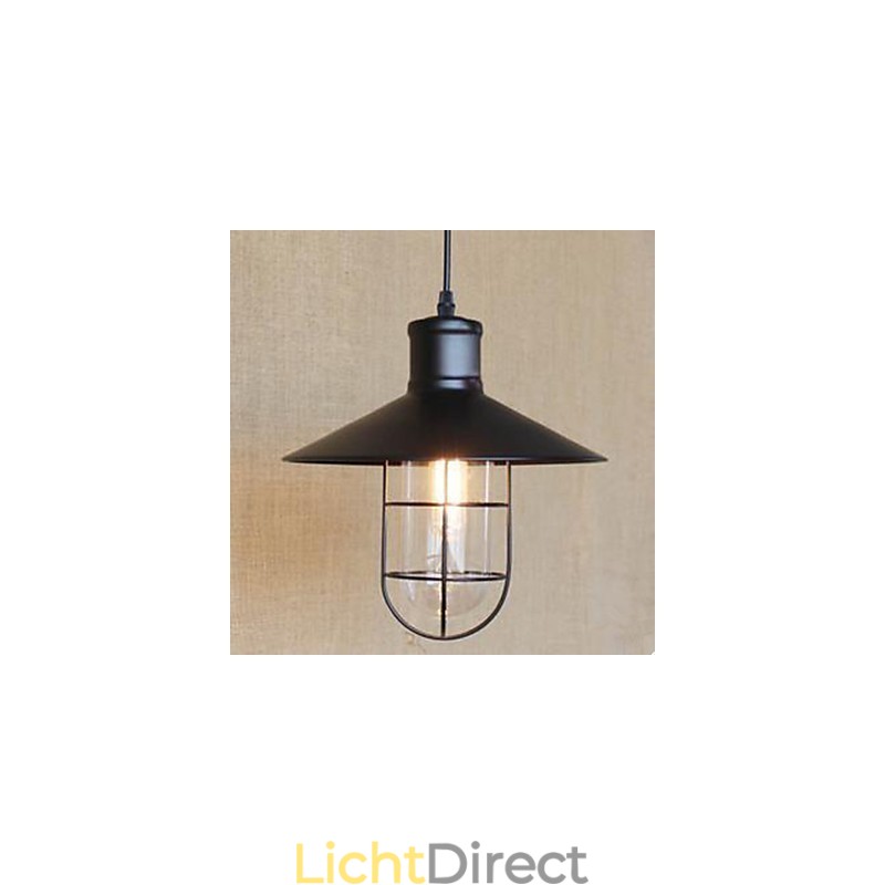 Glazen smeedijzeren snacklamp zittend atelier