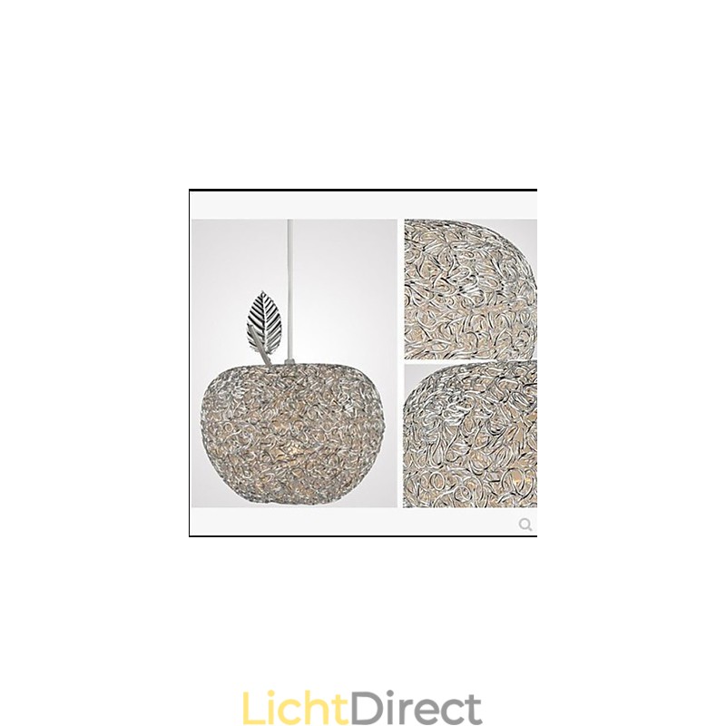 Geweven aluminium kroonluchter met driekoppige lamp Apple