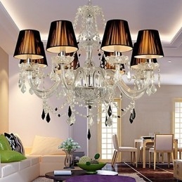 Elegante kristallen kroonluchter met 8 lampen
