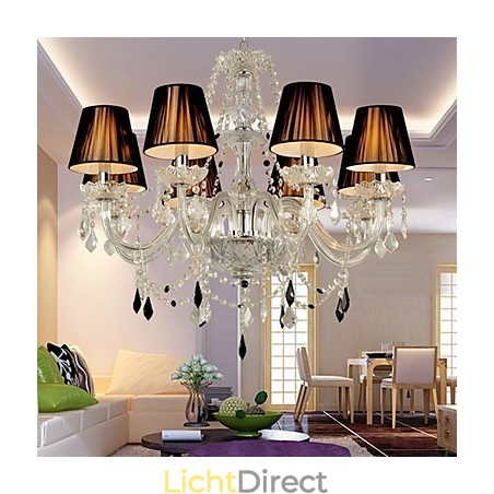 Elegante kristallen kroonluchter met 8 lampen Elegante kristallen kroonluchter met 8 lampen