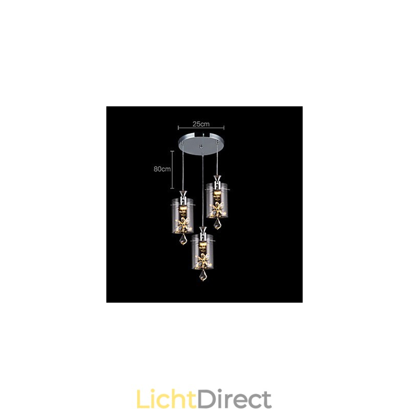 Moderne eigentijdse kristal andere glazen hanglamp