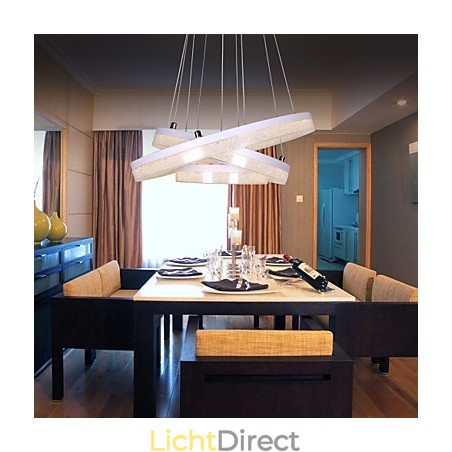 Kristallen hanglamp moderne lamp drie ringen