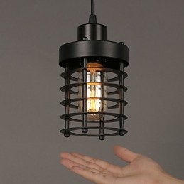 Retro cirkel van enkele koplampen en lantaarns karakter kunst kroonluchter lamp