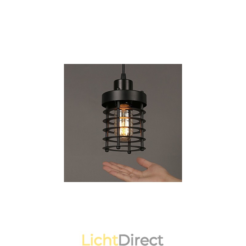 Retro cirkel van enkele koplampen en lantaarns karakter kunst kroonluchter lamp