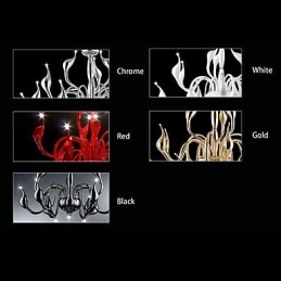 Moderne eigentijdse gegalvaniseerde metalen kroonluchter