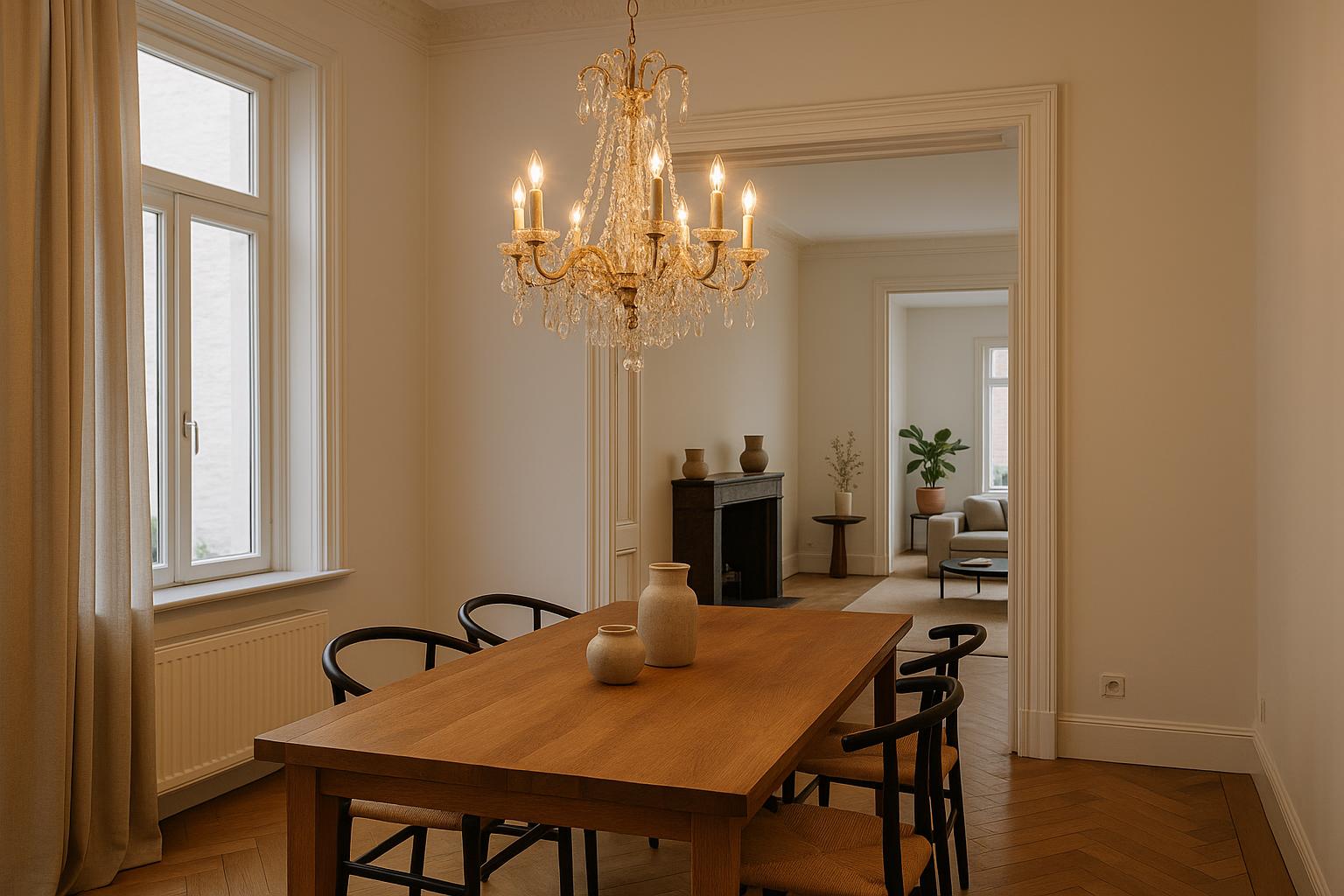 Een kristallen kroonluchter kiezen: elegant licht voor Belgische interieurs